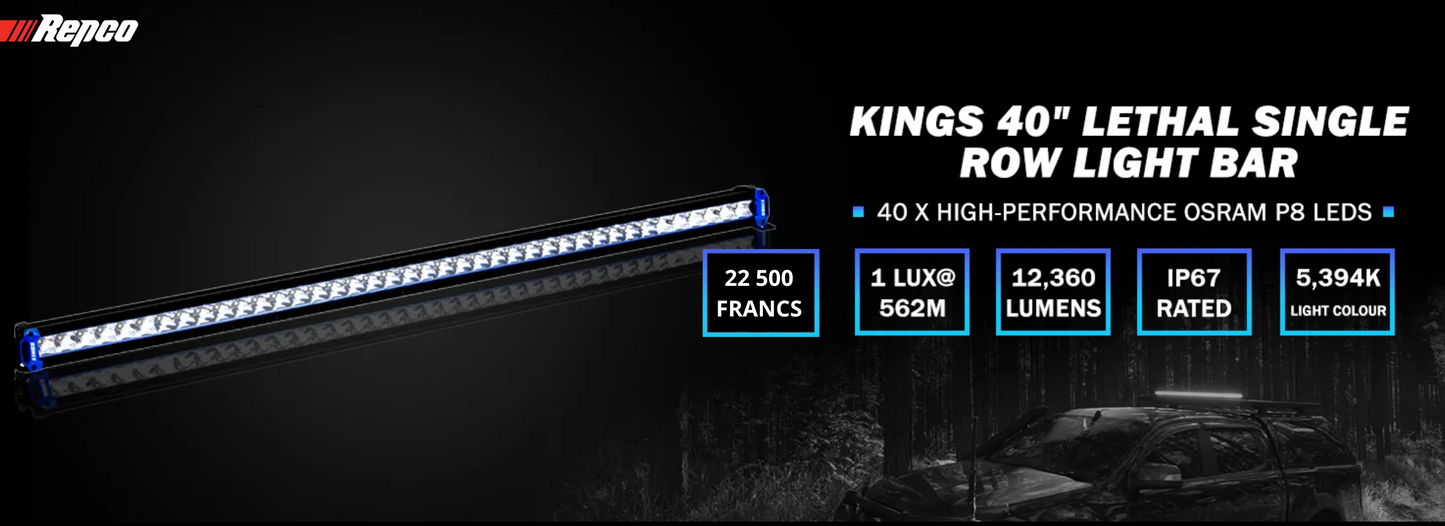BARRE LED 40 POUCES SLIM KINGS LETHAL