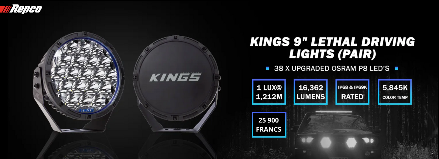LONGUE PORTEE LETHAL 9 POUCES AVEC CACHE KINGS